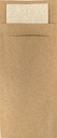 Bestekzakje IEZZY 190x85mm kraft met gerecycled servet 500st