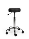 Tabouret kruk Office standaard met gasveer harde wielen zw