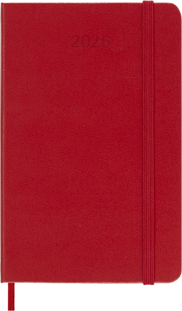 Agenda 2026 Moleskine 12M Planner Weekly 7dagen/1pagina pocket hc scarlet red