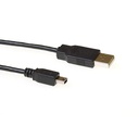 Kabel ACT USB USB mini-B 2.0 M 5pin zwart 1.8 meter
