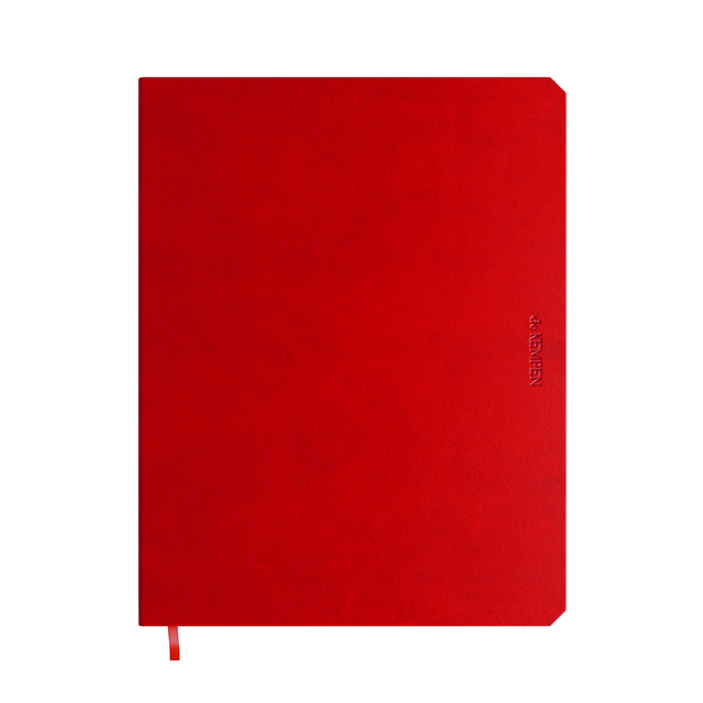 Notitieboek de KEMPEN Poppy 171x220mm blanco 192 pagina's  90gr rood
