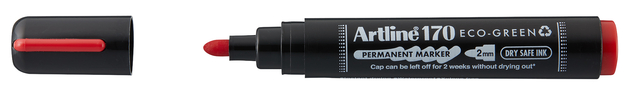 Permanent marker Artline 170 Dry Safe Eco rond medium rood