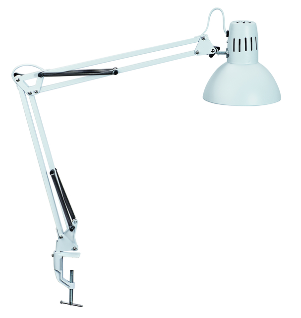 Bureaulamp MAUL Study met tafelklem incl.LED E27 lamp wit
