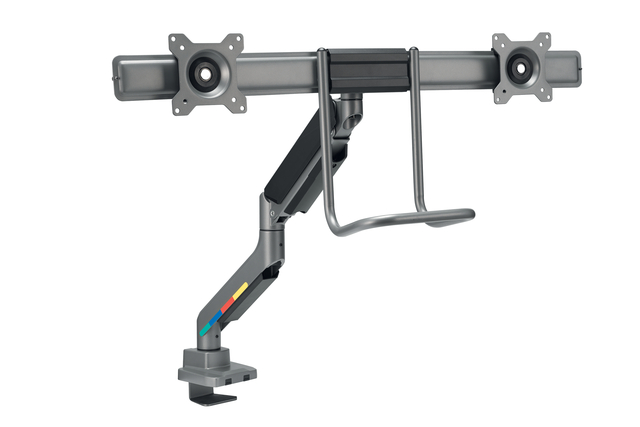 Monitorarm Kensington SmartFit dubbel dwarsbalk en handgreep