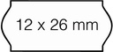 Prijsetiket 12x26mm Sato Samark permanent wit