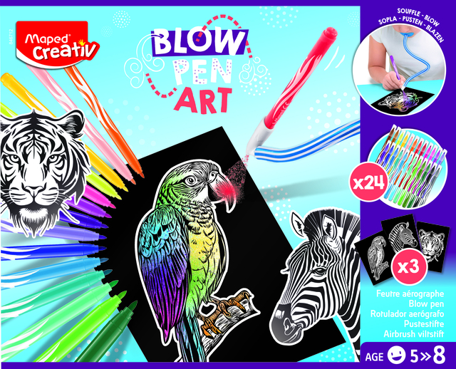 Blowpen Maped Creativ Art Creatief met 24 kleuren