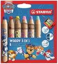 Kleurpotloden STABILO woody 3 in 1 Paw Patrol + slijper 6st