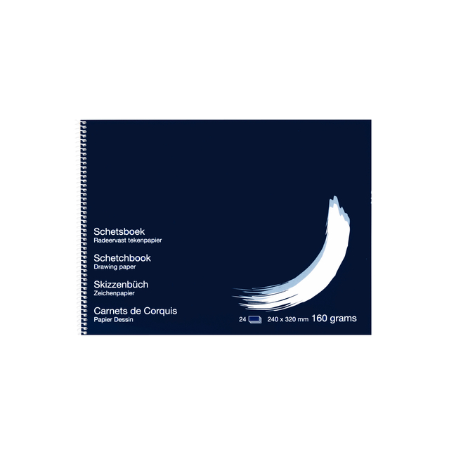 Schetsboek Papyrus 240x320mm 160gr 24 vel