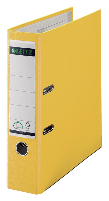 Ordner Leitz 1010 180° 80mm PP A4 geel