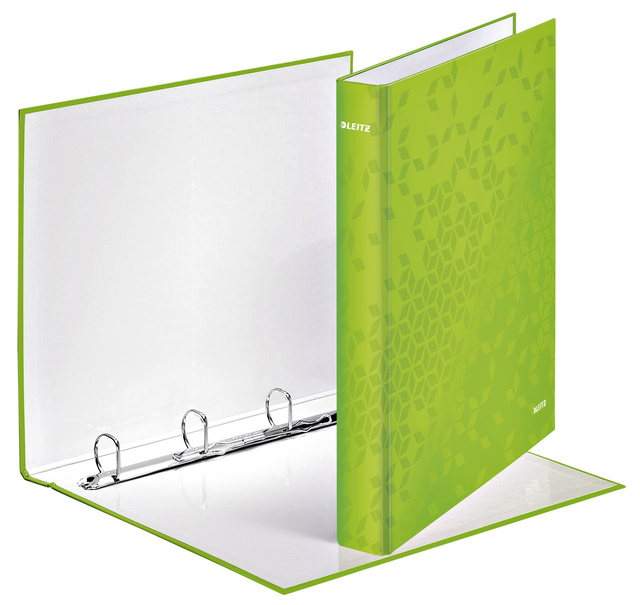 Ringband Leitz WOW A4 maxi 4-rings D-mechaniek 40mm groen