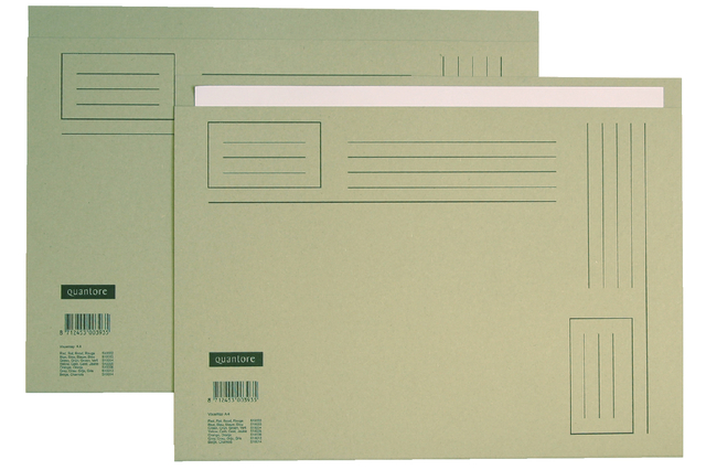 Vouwmap Quantore Folio ongelijke zijde 320gr grijs