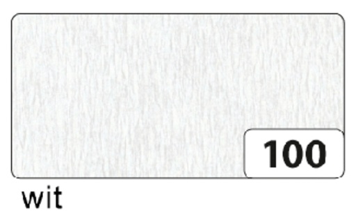 [141850] Crêpepapier Folia 50x250cm 10vel 100 wit