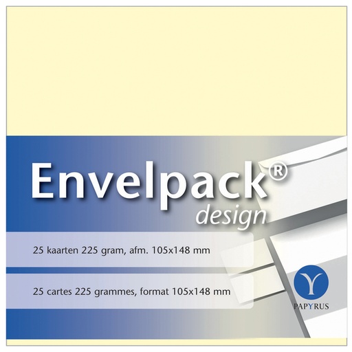 [170200] Dubbele kaart Papyrus Envelpack Design A6 105x148mm ivoor 894450 15 stuks