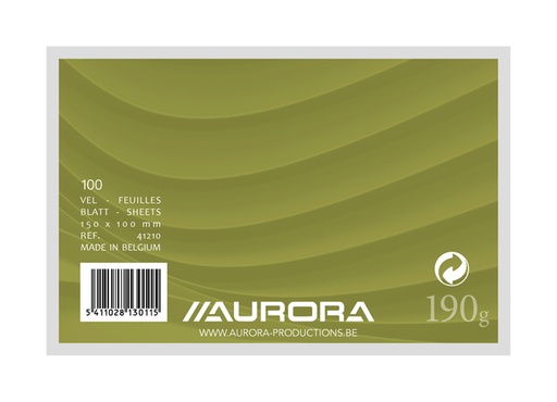 [177040] Systeemkaart Aurora 150x100mm blanco 190gr wit 100 vel