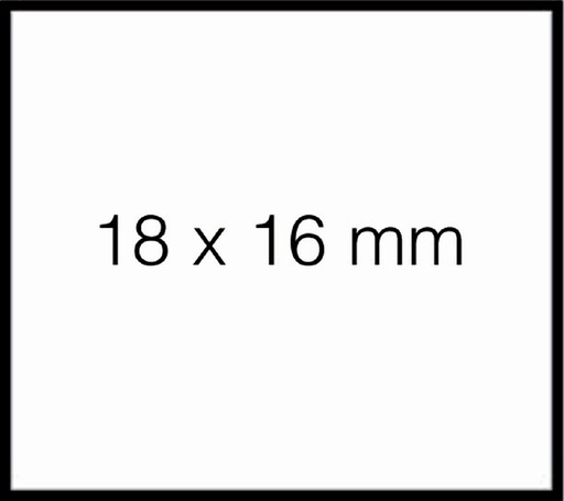 [811219] Prijsetiket 18x16mm Sato Duo 16 afneembaar wit