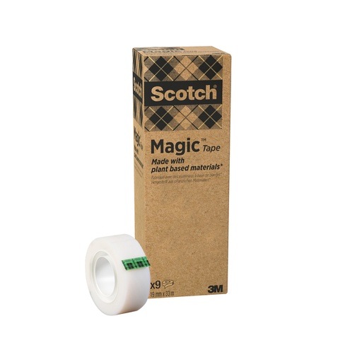 [836524] Plakband Scotch Magic 900 19mmx33m onzichtbaar mat 9 rollen