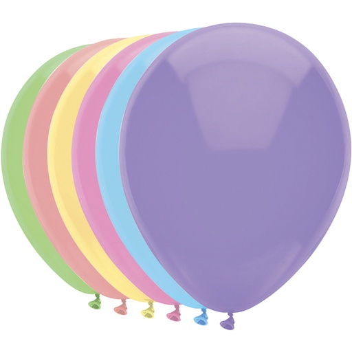 [1388063] Ballon Haza uni 30cm 100 stuks pastel assorti