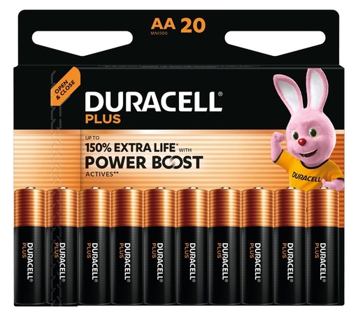[1388149] Batterij Duracell Plus power boost 20x AA
