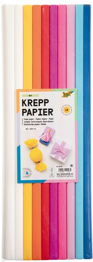 [1400523] Crêpepapier Folia 50x200cm 10 rollen mixkleuren