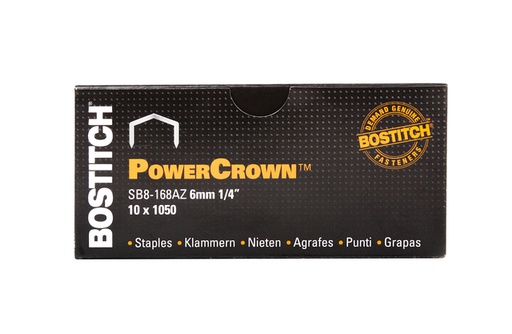 [306481] Nieten Bostitch B8 staal SB8 6mm gebogen rug 1050 stuks