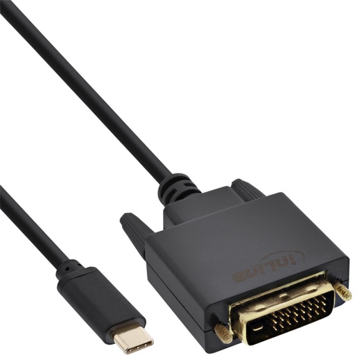 [1404385] Kabel inLine USB-C DVI 24+1 3.1 1080P M/M 2 meter zwart