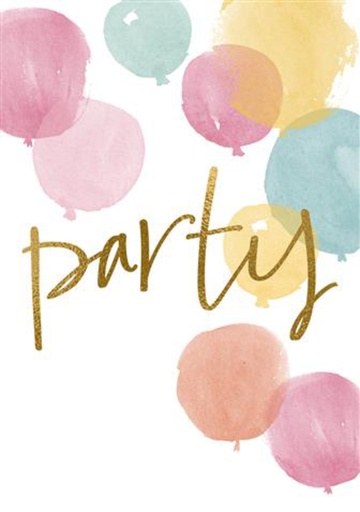 [1404496] Wenskaart Hallmark uitnodiging ballonnen pak à 6 stuks