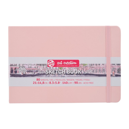[1405987] Schetsboek Talens Art Creation 80 witte vellen 140gr 210x150mm roze
