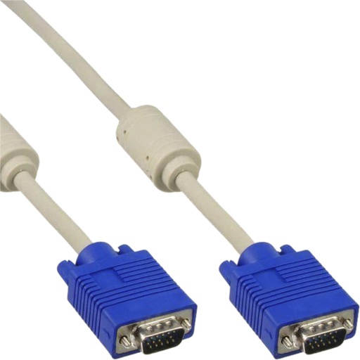 [1407130] Kabel Inline S VGA 15HD M-M 2 meter beige en blauw