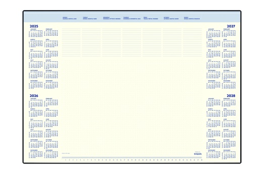 [900114] Onderlegblok 2027 Brepols Desk Mate 7dag/1pag 412x590x8mm 35vel houder