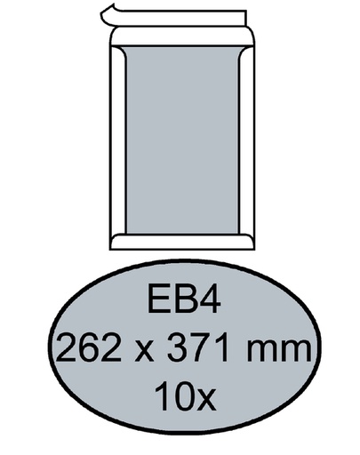 [181065] Envelop Quantore bordrug EB4 262x371mm zelfklevend wit 10 stuks