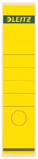 [504265] Rugetiket Leitz breed/lang 62x285mm zelfklevend geel 10 stuks