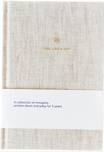 [1435438] Dagboek A-Journal One Line A Day Linen lijn