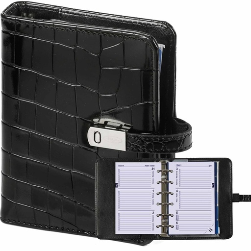 [1405043] Organizer Kalpa Pocket inclusief agenda 2025-2026 7dagen/2pagina's croco zwart