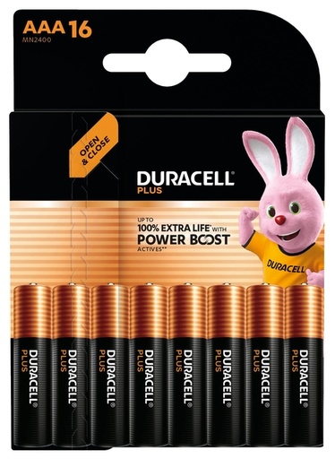 [1437545] Batterij Duracell Plus Powerboost 16x AAA