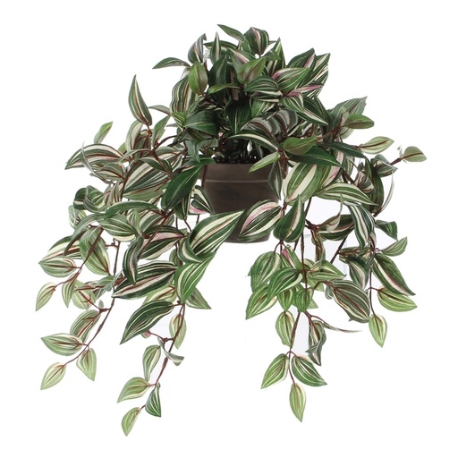 [1439302] Kunstplant Mica Tradescantia hangend groen Ø25 45cm