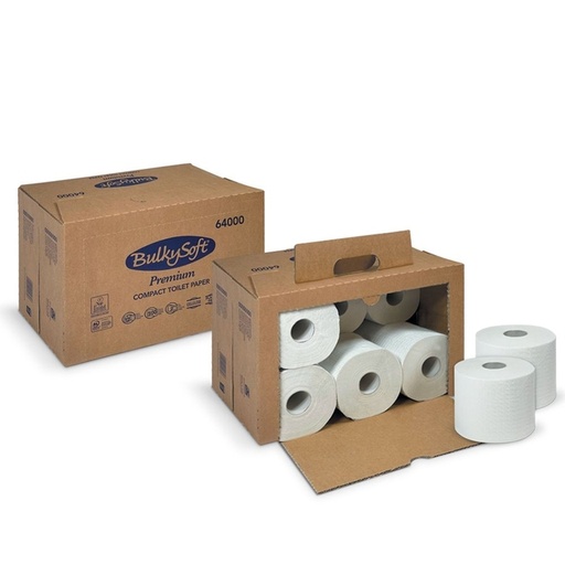 [1465989] Toiletpapier BulkySoft Premium 2-laags 12x500 vel wit 64000