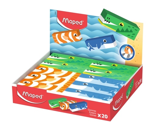 [1467938] Gum Maped Animals display à 20 stuks assorti