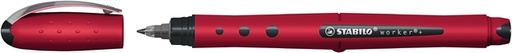 [1469663] Rollerpen STABILO Worker+ Wildflower medium bordeax