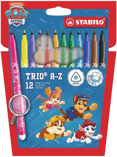 [1468934] Viltstift STABILO Trio A-Z PAW Patrol 12st