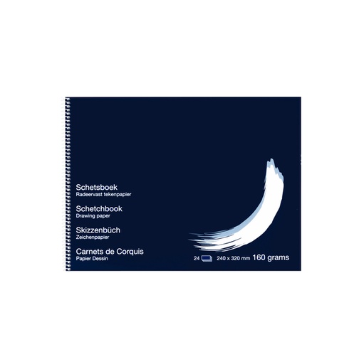 [097619] Schetsboek Papyrus 240x320mm 160gr 24 vel