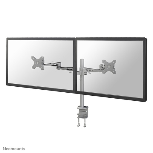 [418503] Monitorarm Neomounts D935D 2x10-27" met klem zilvergrijs