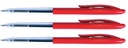 Balpen Quantore drukknop rood medium