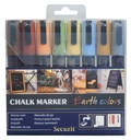 Krijtstift Securit SMA-510 schuin 2-6mm Earth Colors blister à 8 stuks