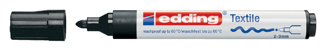 Textielmarker edding 4500 rond 2-3mm zwart