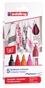 Textielmarker edding 4500 rond 2-3mm warm assorti 5 stuks