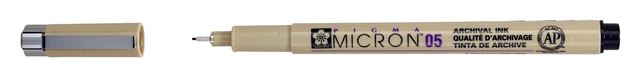 Fineliner Sakura Pigma Micron 05 0.45mm zwart