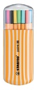 Fineliner STABILO point 88/20 fijn assorti zebra-etui à 20 stuks