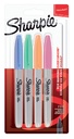 Viltstift Sharpie rond fine pastel assorti blister à 4 stuks