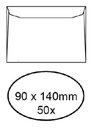 Envelop Quantore voor visitekaartjes 90x140mm 95gr wit 50 stuks