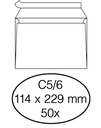 Envelop Quantore bank C5/6 114x229mm zelfklevend wit 50 stuks